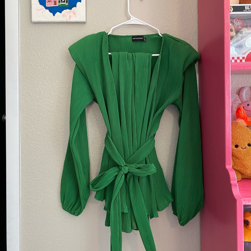 PrettyLittleThing Green Ribbed Set | 4 - Picture 1 of 3